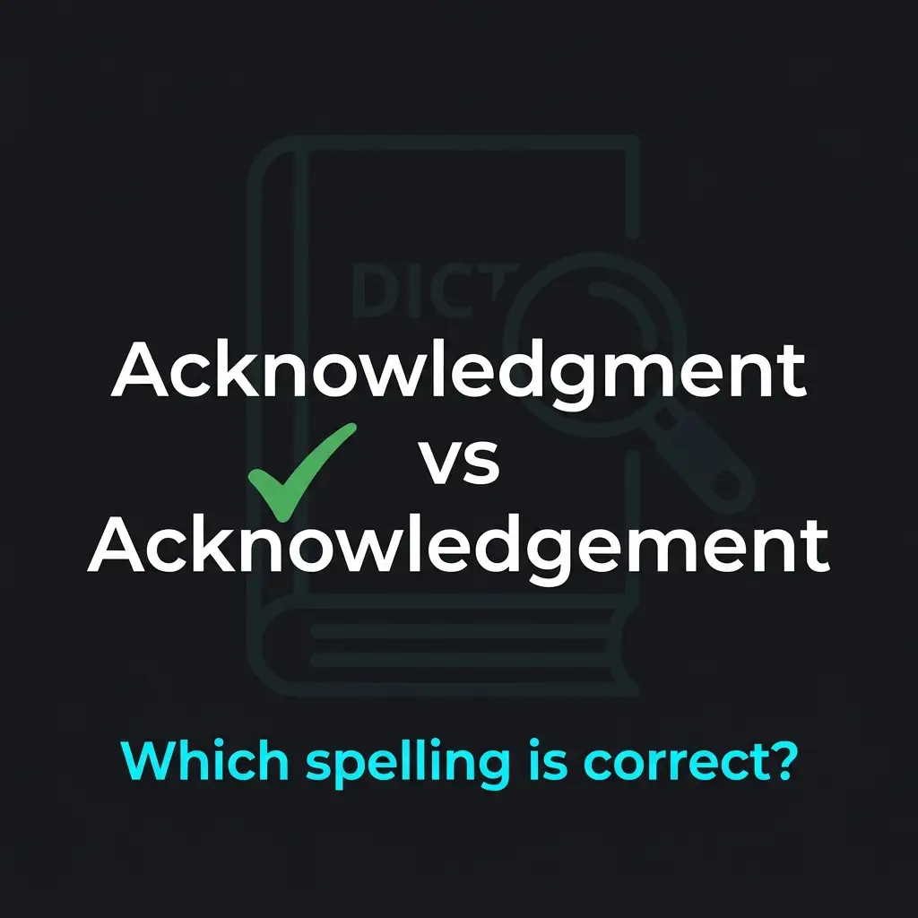 Acknowledgment vs. Acknowledgement: Spelling and Usage Guide