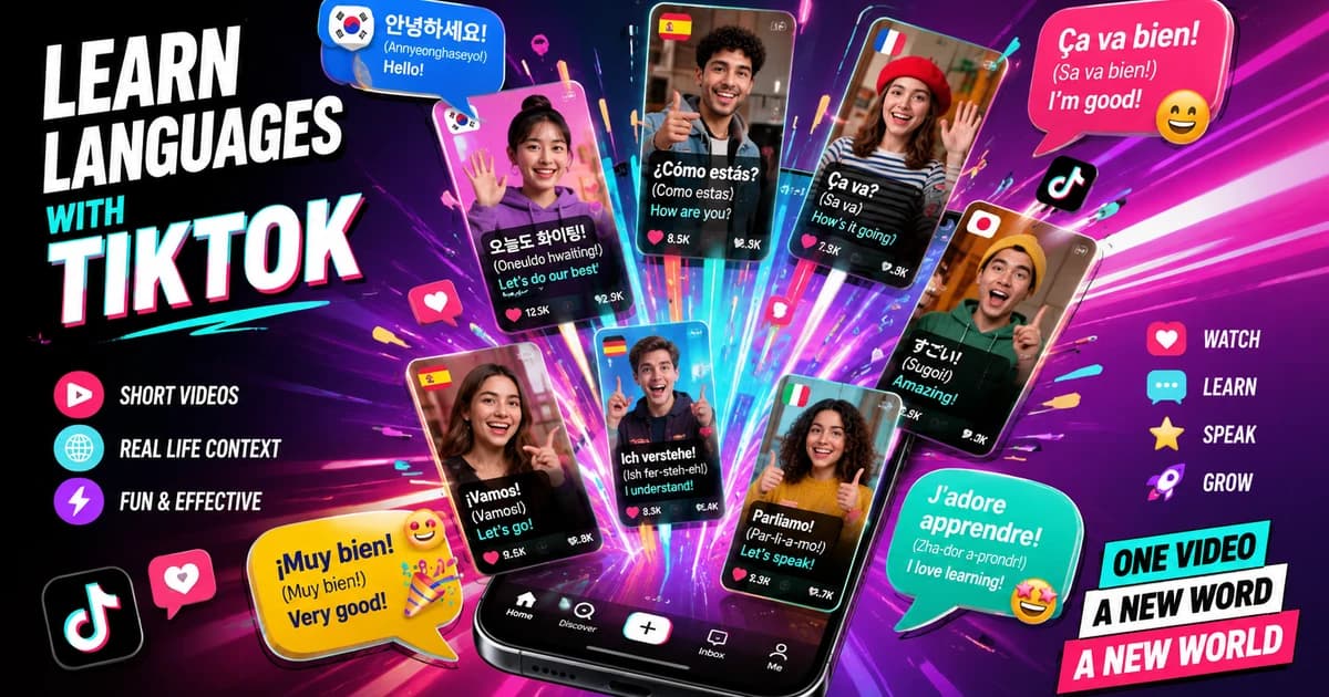 Cómo Aprender Idiomas con TikTok e Instagram Reels (Inmersión en Video Corto)